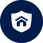 Security shield with house