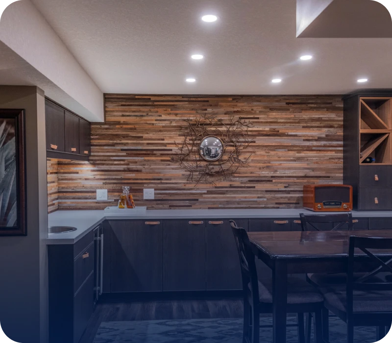Stylish kitchen interior with unique decor