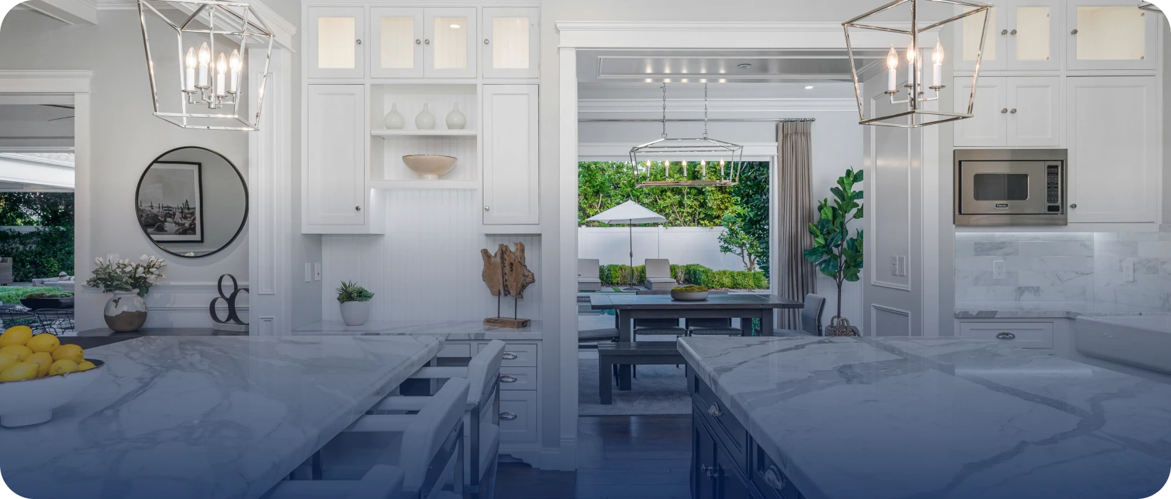 Elegant white kitchen interior design
